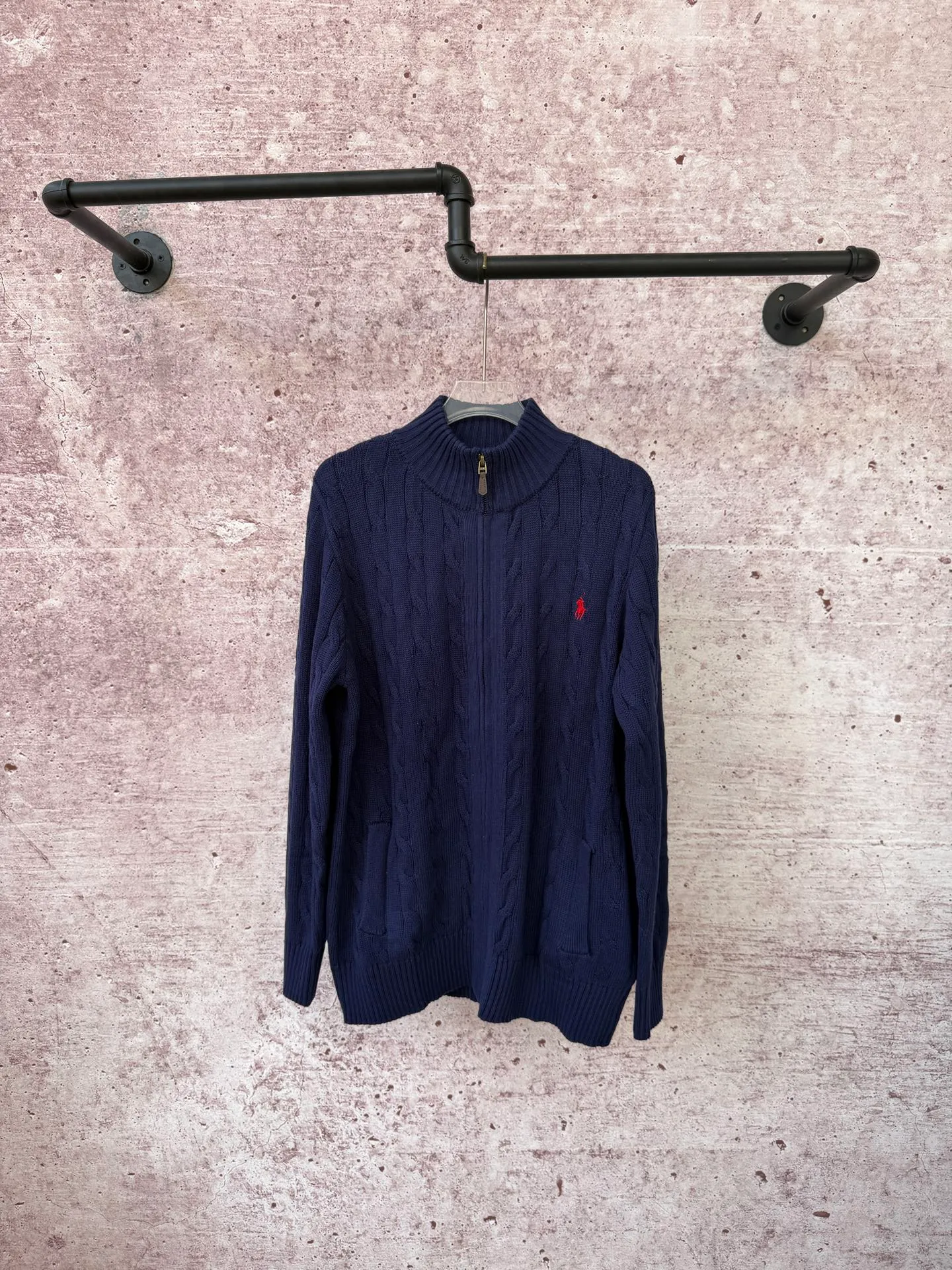 P260 Ralph Lauren's new autumn full-zip sweater jacket, the same style for men and women, can be worn as an inner layer or as a jacket, original pure cotton washed yarn, customized hardware accessories, original exquisite pony logo embroidery, fine workmanship, recommended hot product